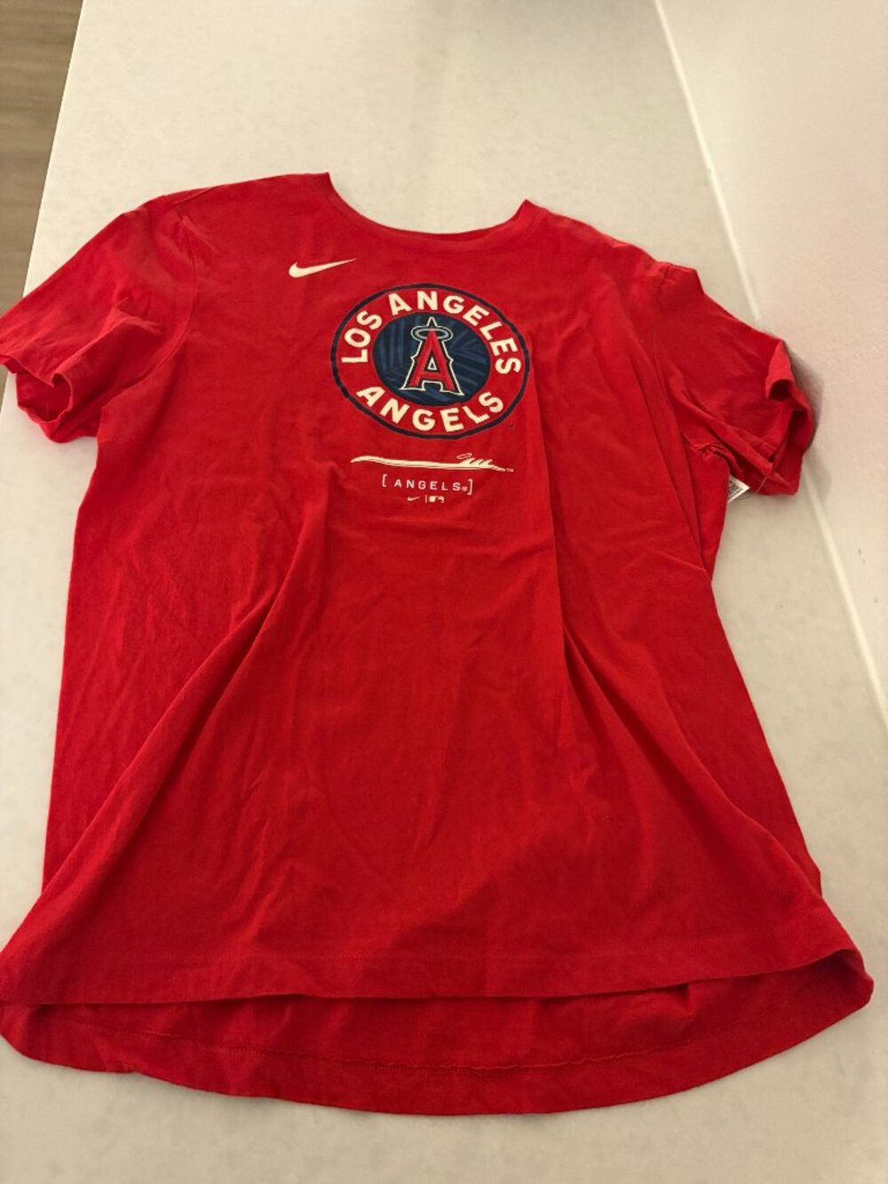 Los Angeles Angels T Shirt Red Nike Adult Large Short Sleeve Crew Neck MLB